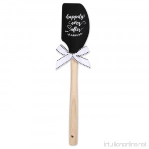 Brownlow Gifts Silicone Spatula with Wooden Handle Happily Ever After Black - B06XC9ZC95